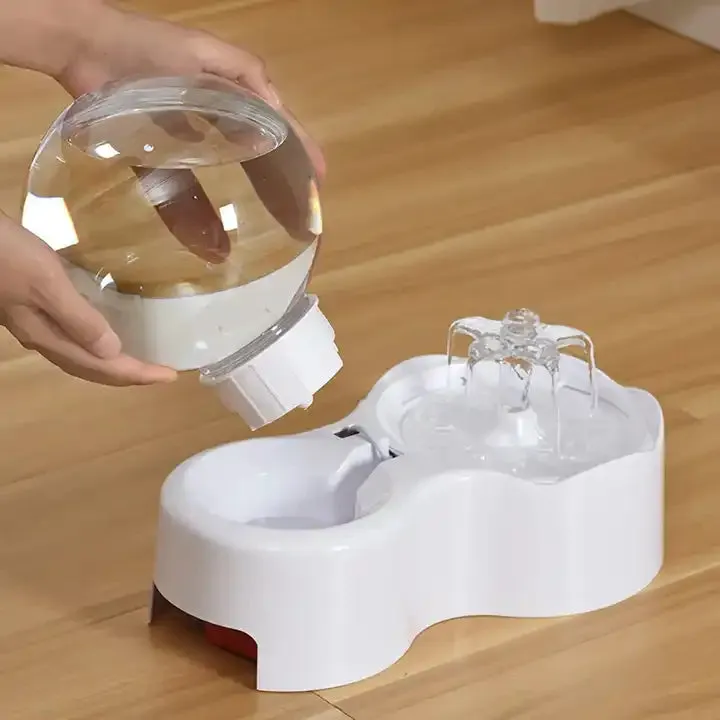 أتوماتيك بالجاذبية حيوان أليف أتوماتيك شفاف بالنافورة البصرية للقطط الحث الذكي Automatic Gravity Pet Automatic Transparent Visual Fountain for Cats Smart Induction