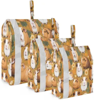 3 Set Travel Packing Cubes Lightweight Foldable Cute Guinea Pig Luggage Bags Organizers for Travel Accessories Travel Essentials