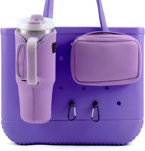 4PCS Organizer Holder for Bogg Bag, Accessories for Bogg Bags, Phone Holder compatible with Bogg Bag Original (Purple)