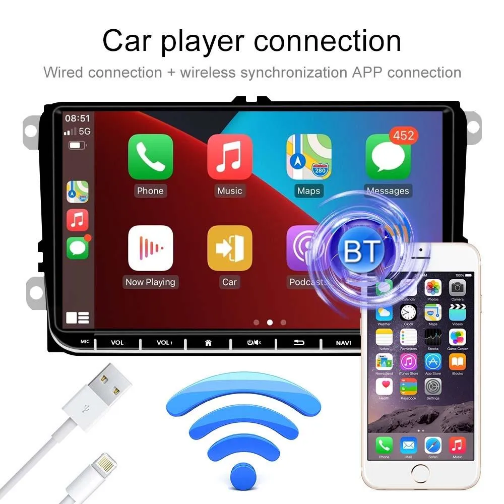 9 Inch Carplay Android10.0 Navigator Player - 2   64G - Ahd Camera