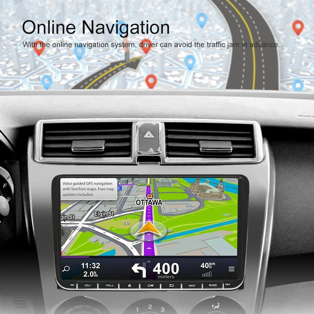 9 Inch Carplay Android10.0 Navigator Player - 2   64G - Ahd Camera