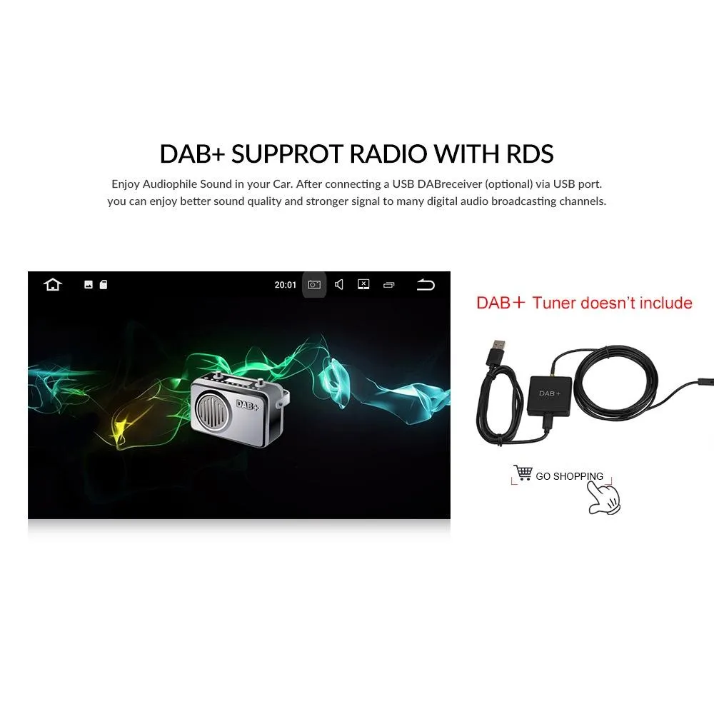 9 Inch Carplay Android10.0 Navigator Player - 2   64G - Ahd Camera