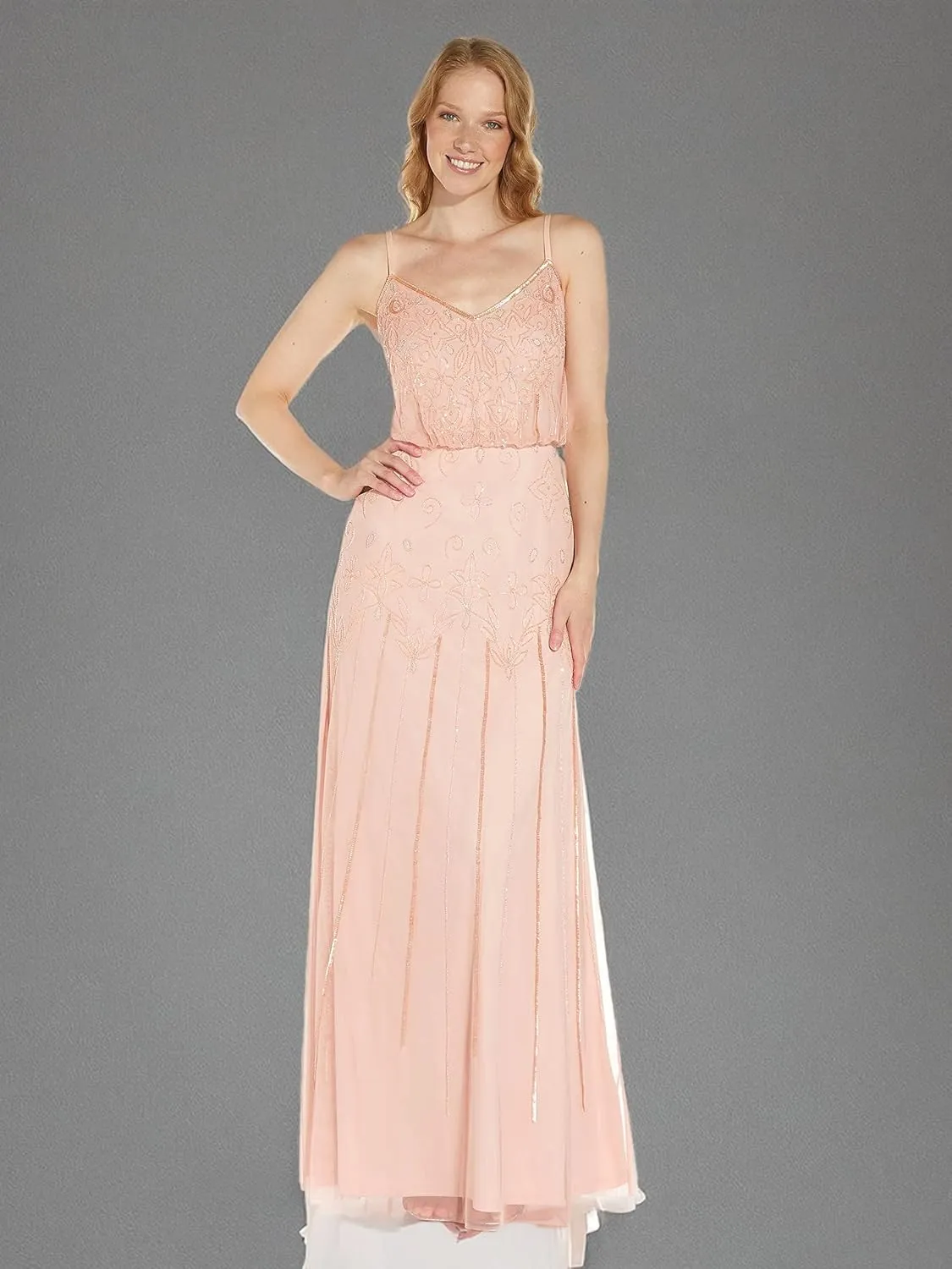 Adrianna Papell Women's Beaded Blouson Dress