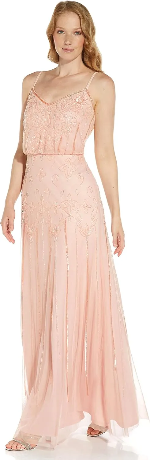 Adrianna Papell Women's Beaded Blouson Dress