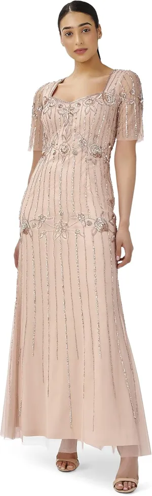 Adrianna Papell Women's Beaded Long Dress