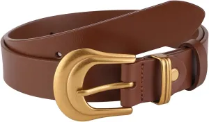ALAIX Women's Belt Western Belts Silver Gold Buckle Black Leather Belt Pants Jeans Belts for Women