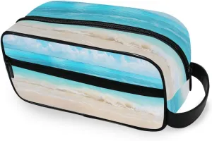 ALAZA Travel Toiletry Bag Hanging Dopp Kit Shaving Bag Large Sandbeach Toiletries Organizer Accessories Bags for Men Women