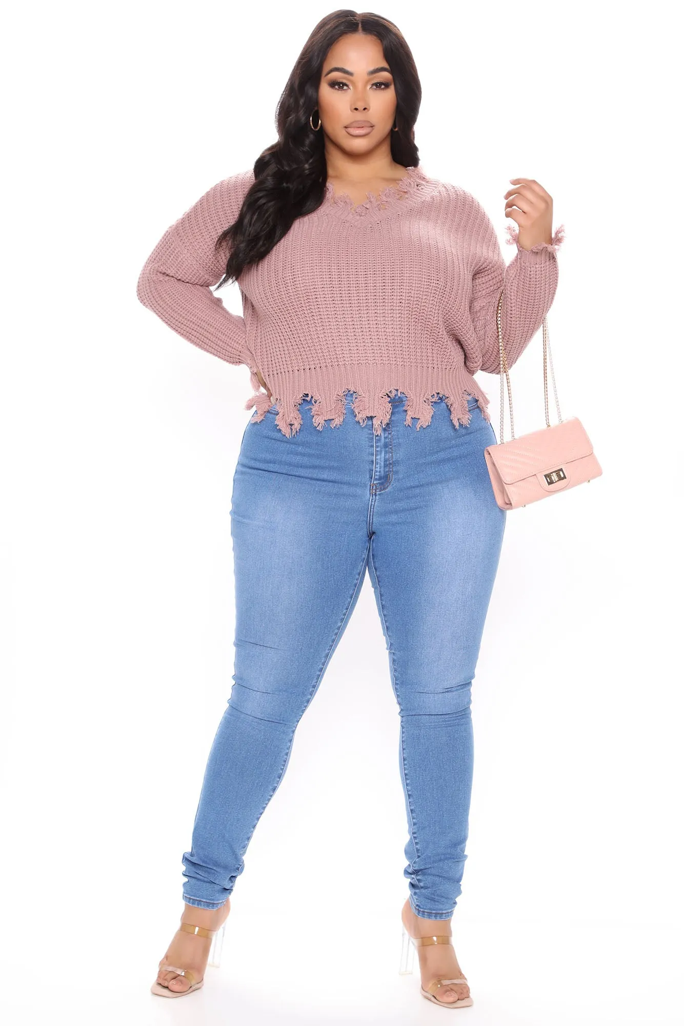 Always Distressing Me Out Sweater - Mauve