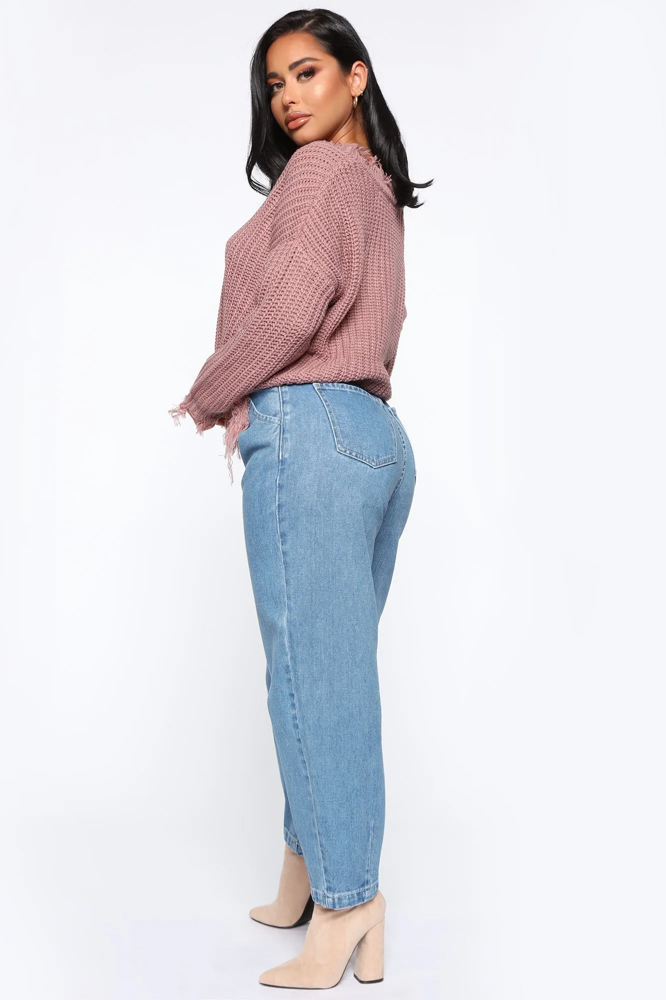 Always Distressing Me Out Sweater - Mauve