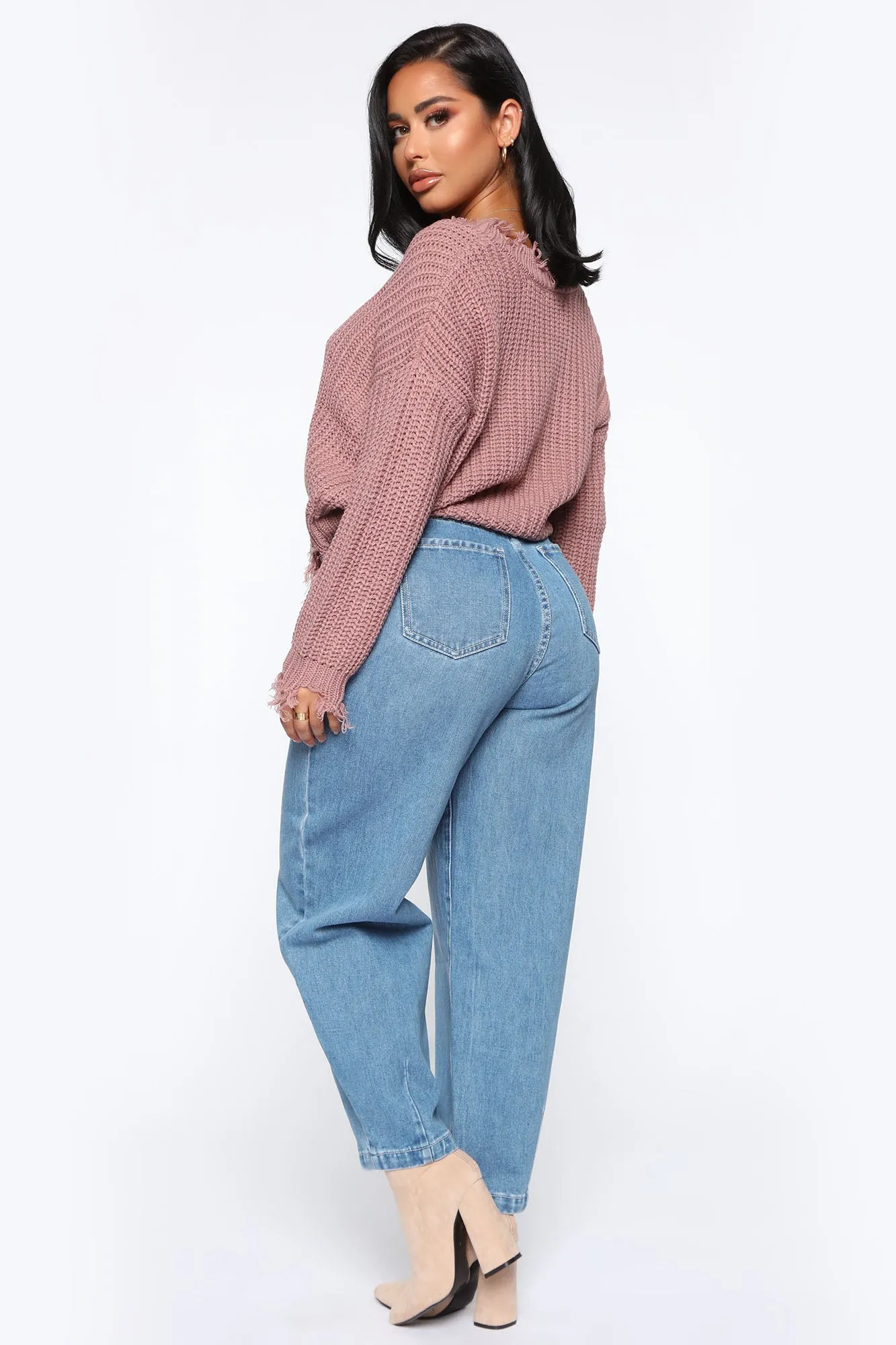 Always Distressing Me Out Sweater - Mauve