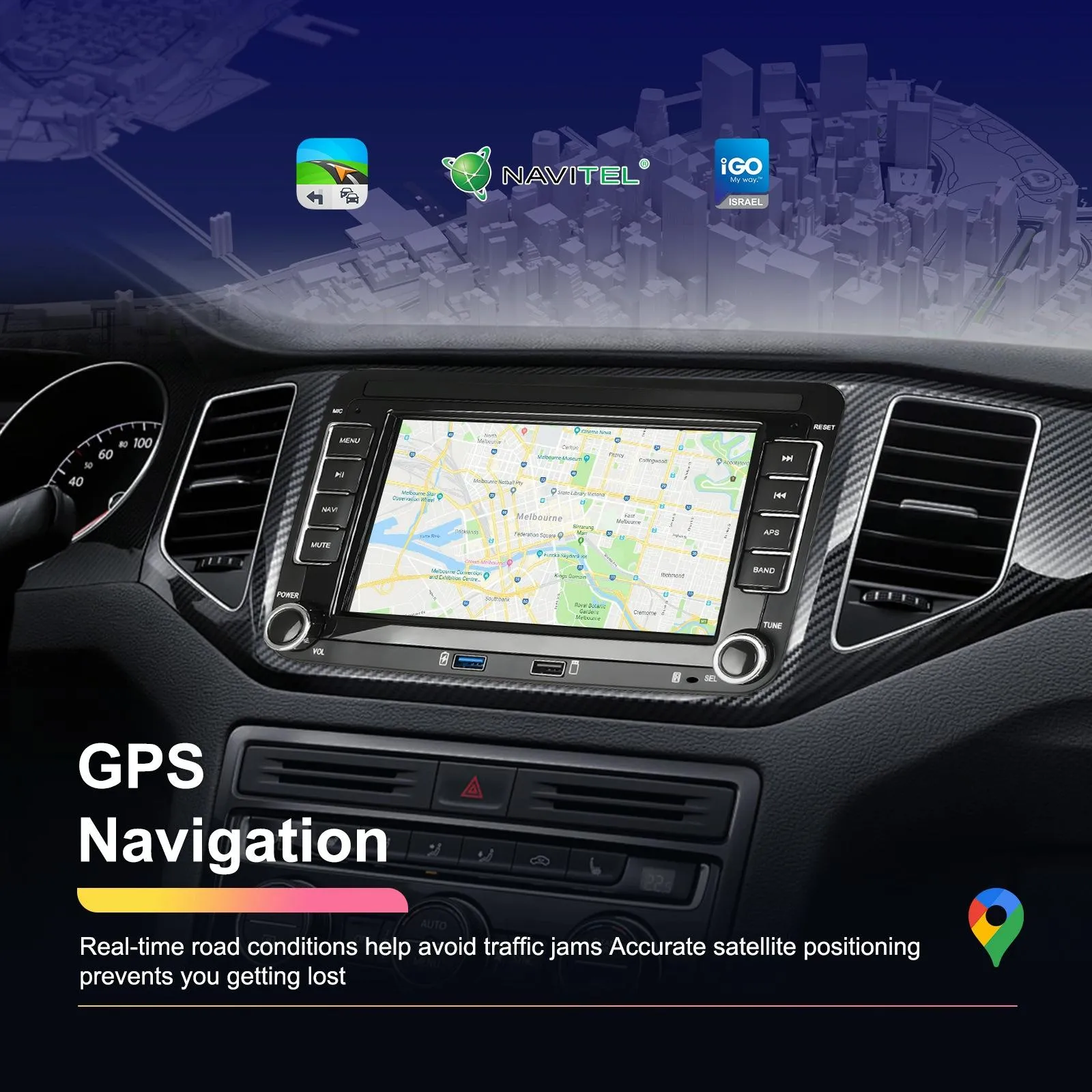 Android Carplay Navigation For Vw / Skoda - 1   32G Screen Reversing Camera