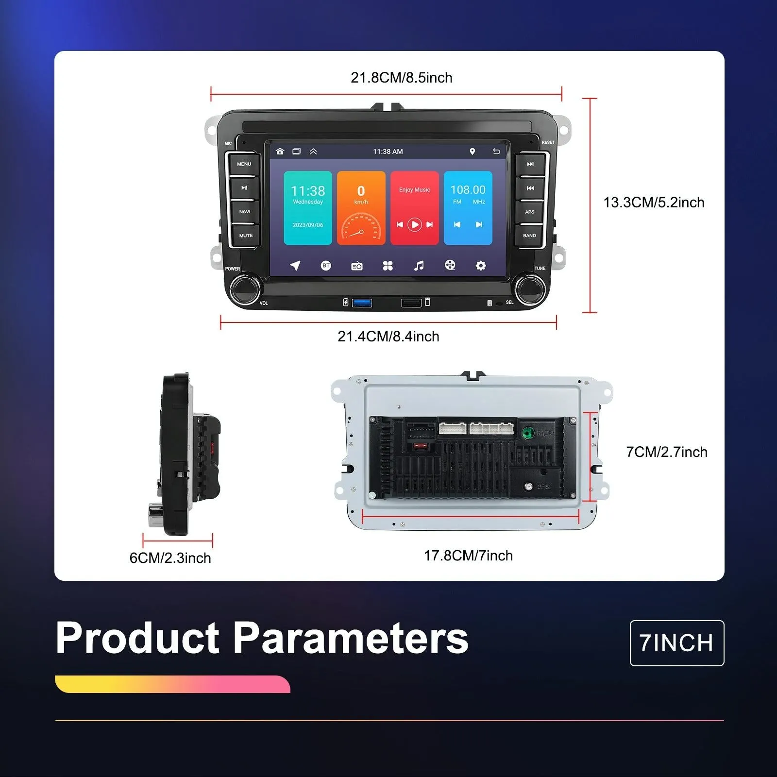 Android Carplay Navigation For Vw / Skoda - 1   32G Screen Reversing Camera