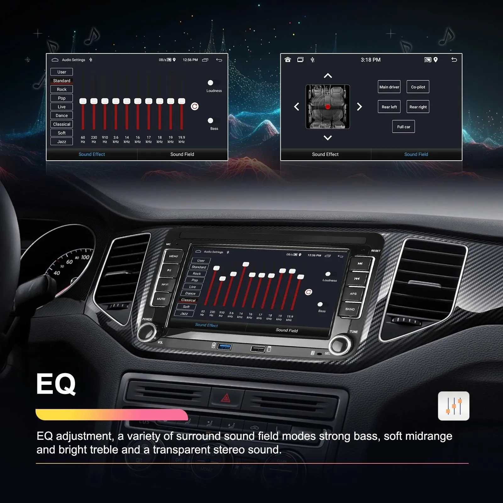 Android Carplay Navigation For Vw / Skoda - 1   32G Screen Reversing Camera