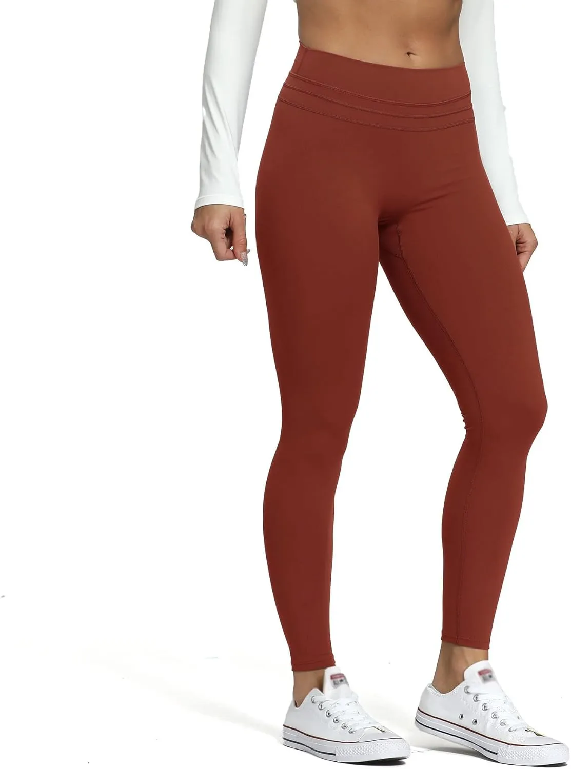 Aoxjox High Waisted Workout Leggings for Women Scrunch Tummy Control Luna Buttery Soft Yoga Pants 26"