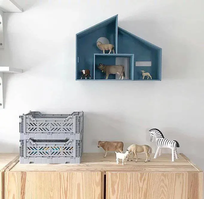 Aykasa Decorative Light Grey Folding Crate - Medium