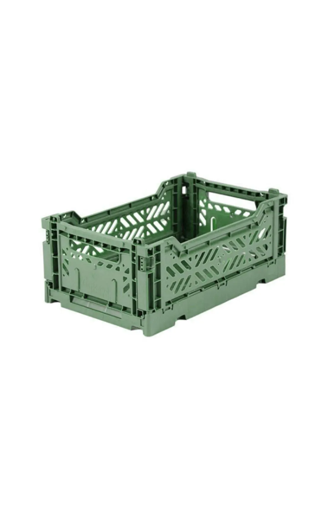 AYKASA Small Box Storage Crate, Almond Green