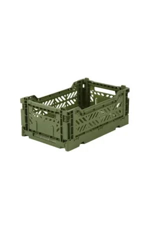 AYKASA Small Box Storage Crate, Khaki