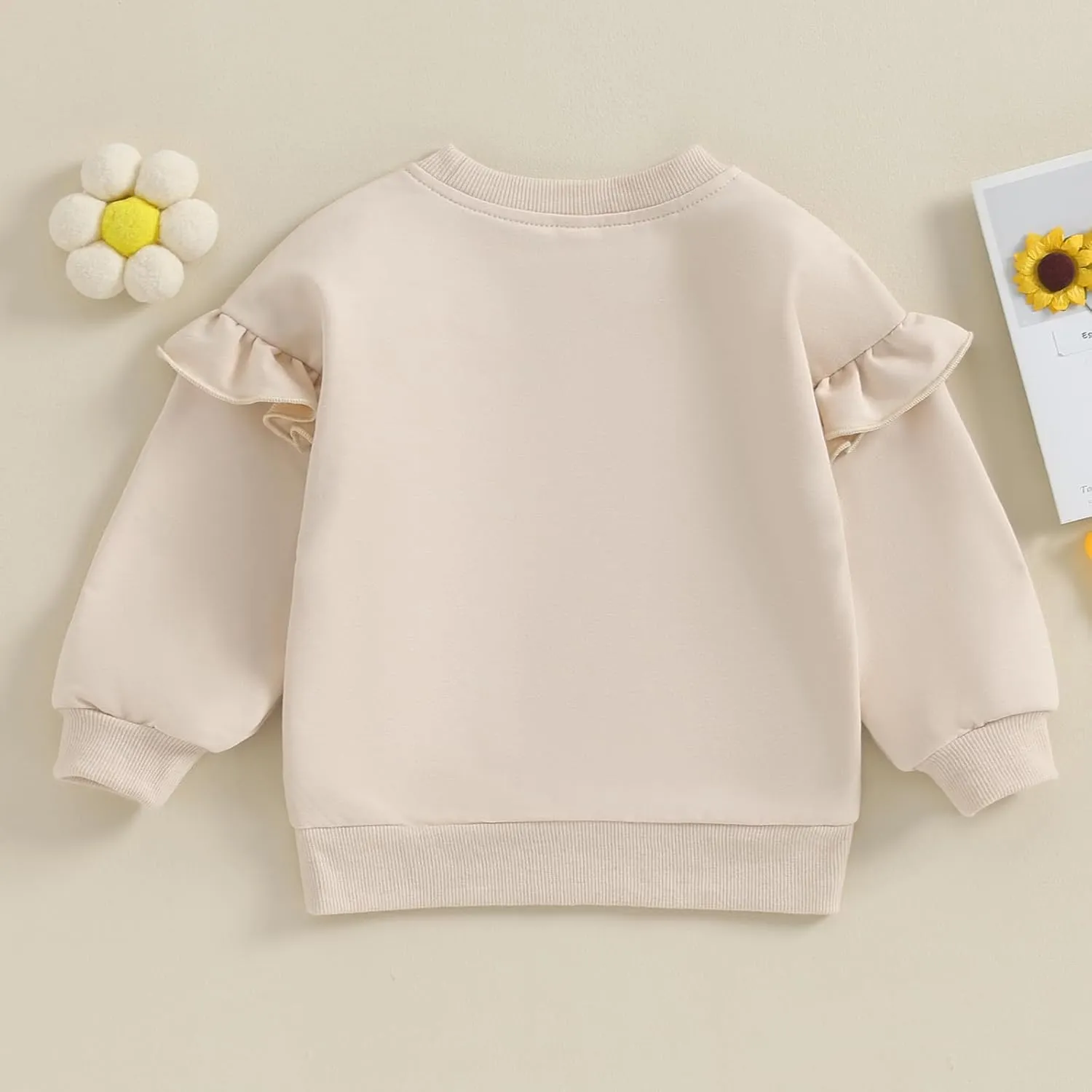 Baby Girl Boy Sweatshirts Toddler Trendy Solid Color Crew Neck Long Sleeve Pullovers Child Loose Top