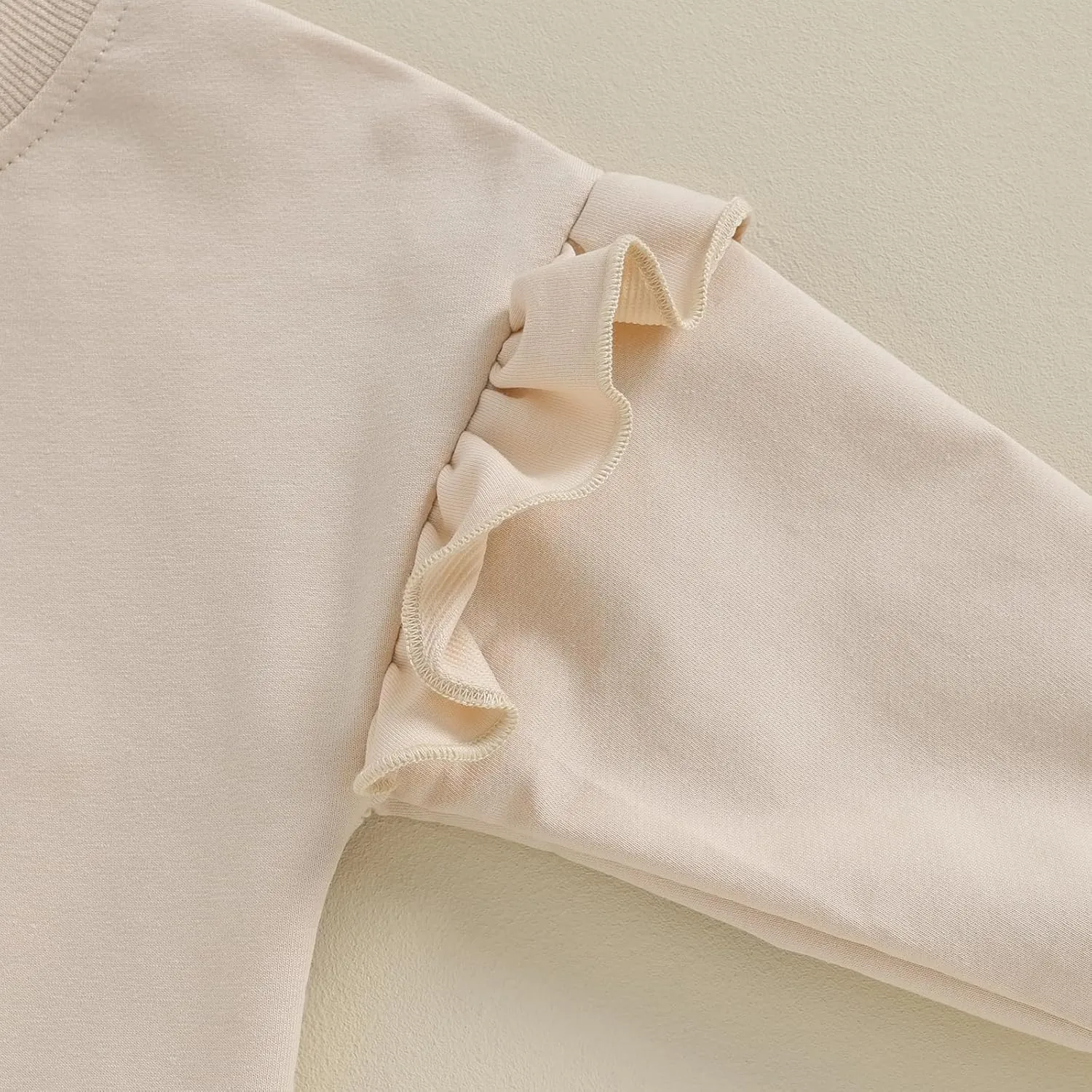 Baby Girl Boy Sweatshirts Toddler Trendy Solid Color Crew Neck Long Sleeve Pullovers Child Loose Top