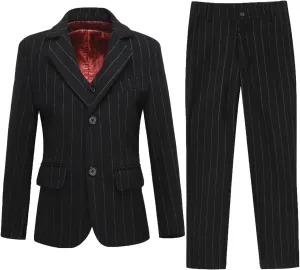 Boys Suit 3 Piece Slim Fit Set Stripe Plaid Formal Boy Suits Prom Tux Outfit Teen Kid Dress Jacket Blazer Vest Pant with Tie