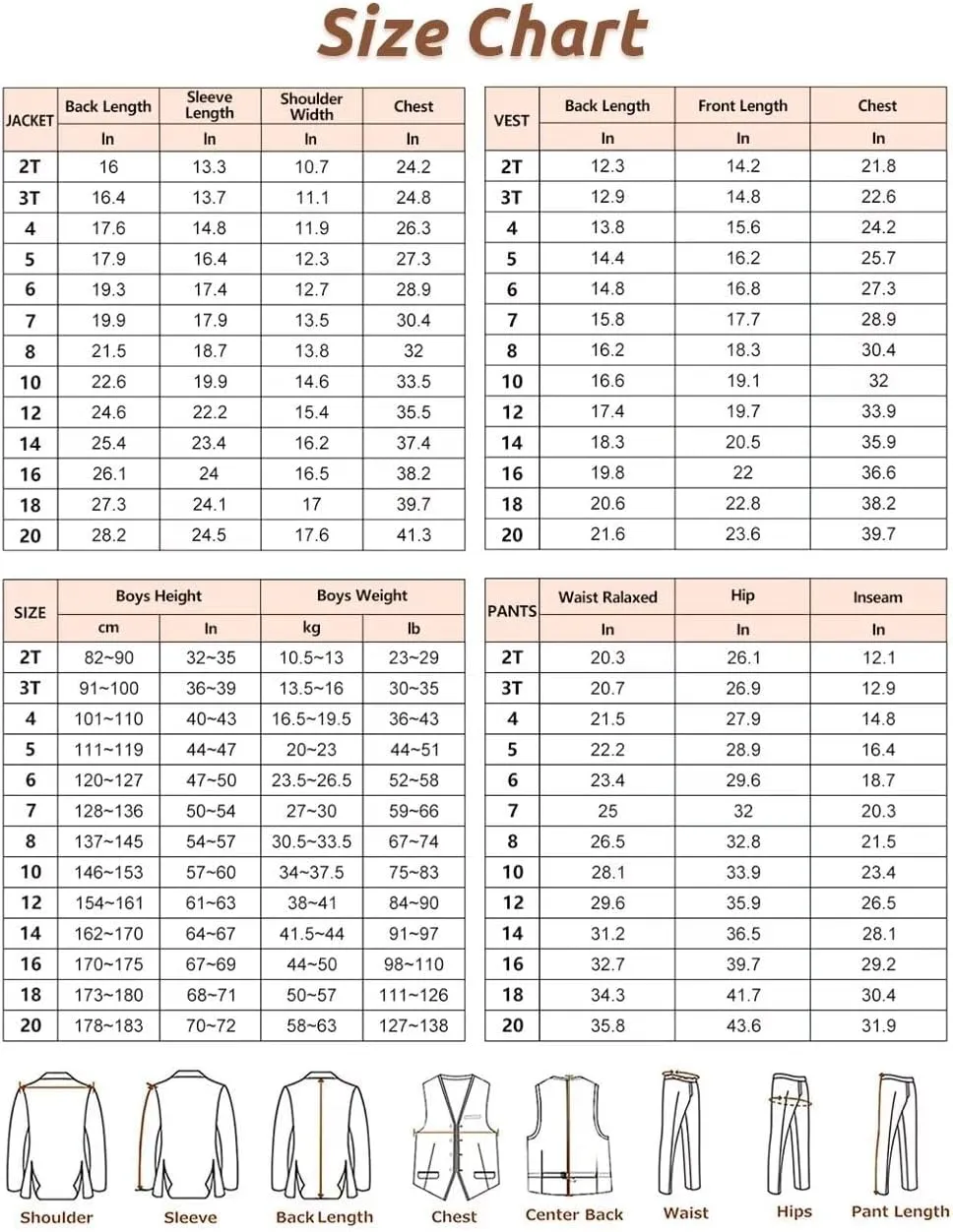 Boys Tailcoat Suits Kids Tuxedo Boys Slim Fit 3 Piece Suits Long Tailcoat Boys Tail for Prom Wedding Vest Pants