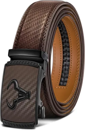 BULLIANT Men's Belt  Ratchet Leather Belt for Men Dress and Casual Pants Jeans 1 3/8"