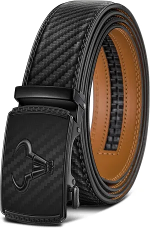 BULLIANT Men's Belt  Ratchet Leather Belt for Men Dress and Casual Pants Jeans 1 3/8"
