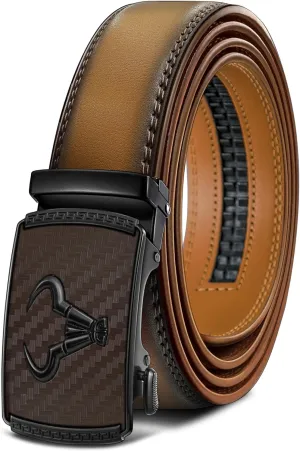 BULLIANT Men's Belt  Ratchet Leather Belt for Men Dress and Casual Pants Jeans 1 3/8"