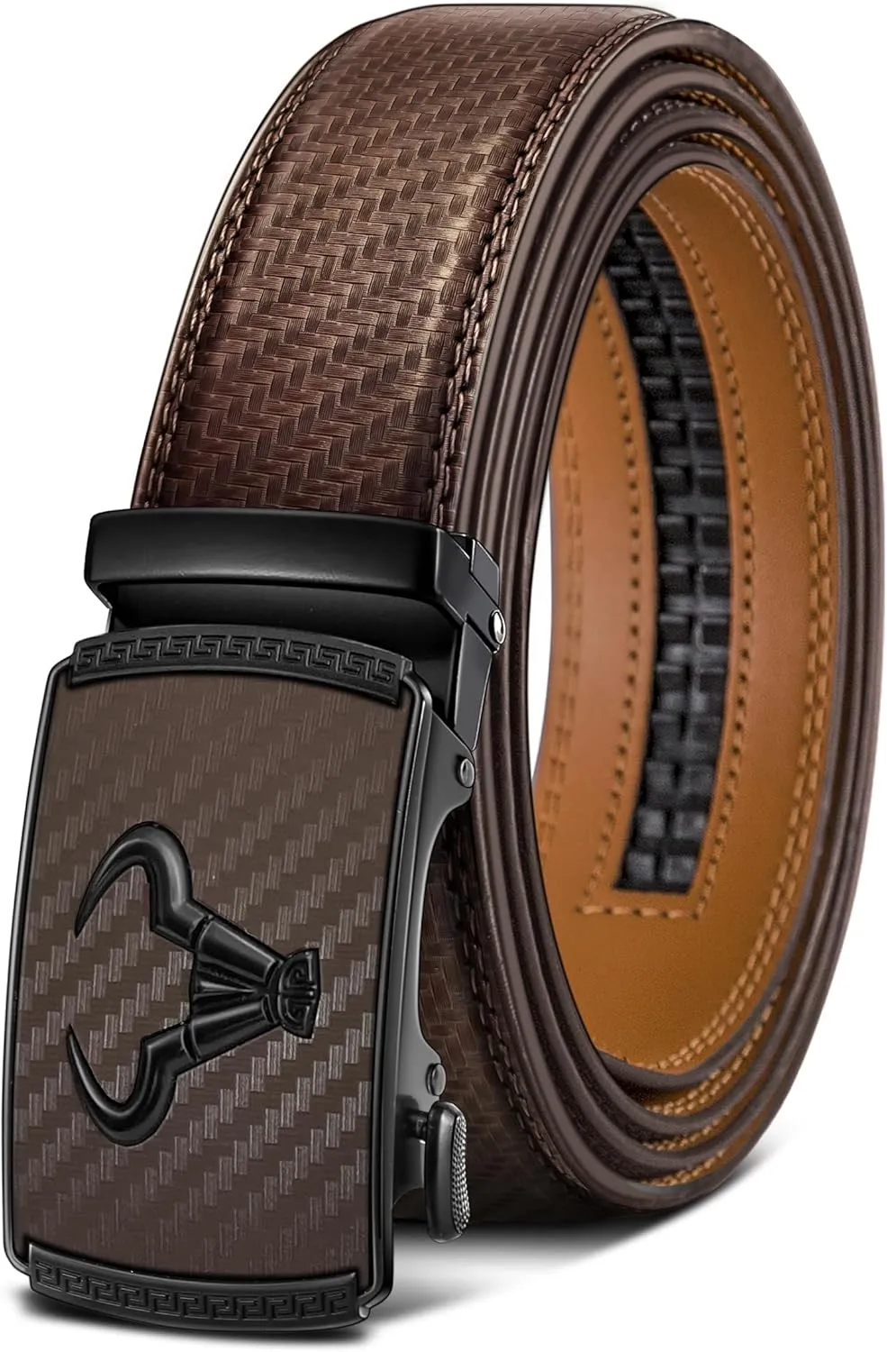 BULLIANT Men's Belt  Ratchet Leather Belt for Men Dress and Casual Pants Jeans 1 3/8"