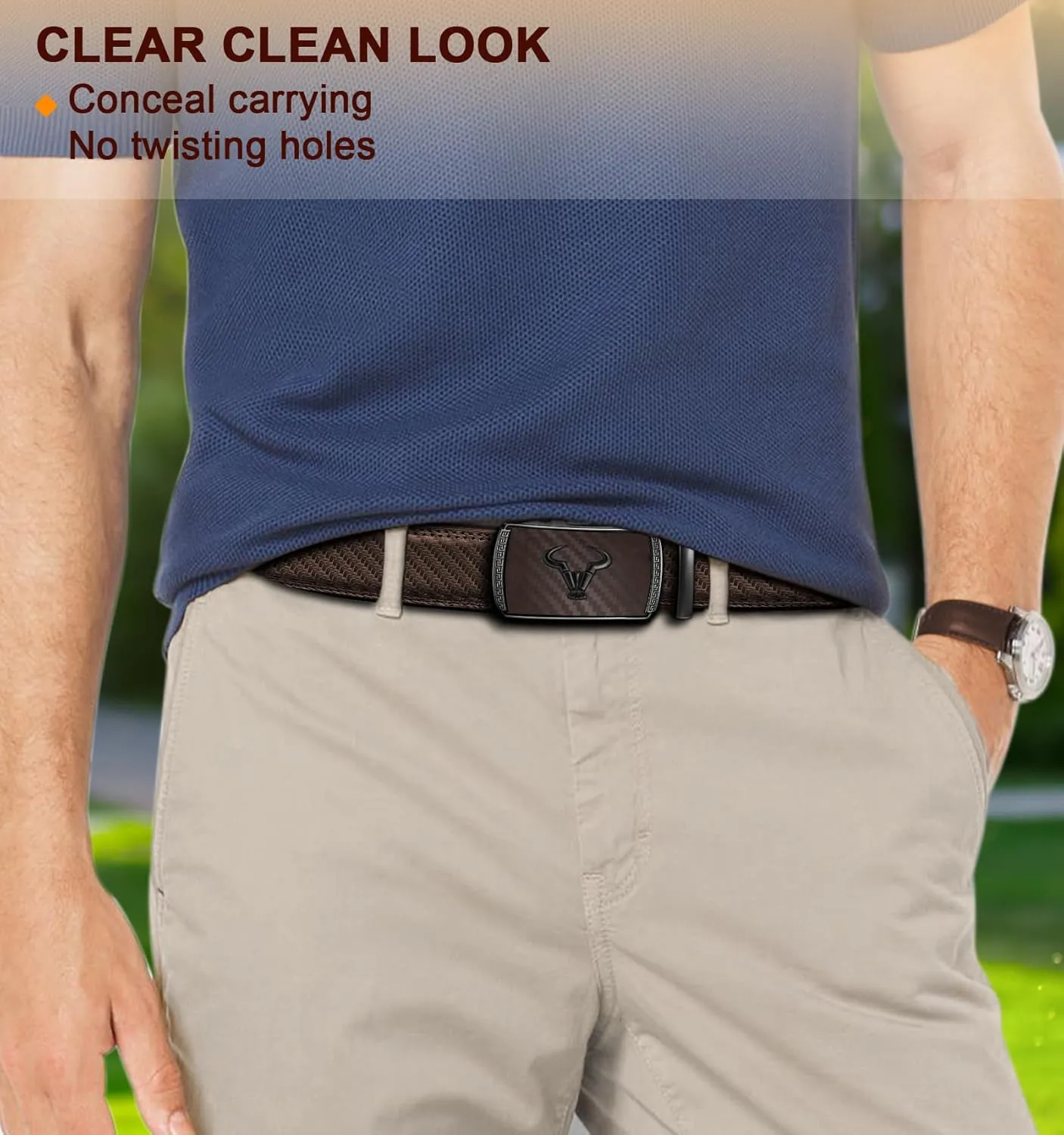 BULLIANT Men's Belt  Ratchet Leather Belt for Men Dress and Casual Pants Jeans 1 3/8"