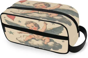 Burbuja Valentine Cupid Travel Toiletry Bag for Women Men, Portable Makeup Bag Organizer for Toiletries Accessories with Handle