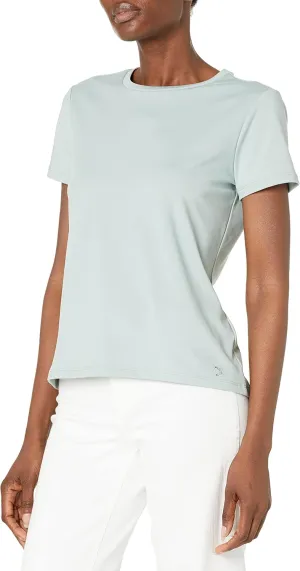 Calvin Klein Women's Comfortable Casual Crew Neck Nylon Spandex Short Sleeve