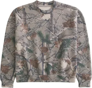 Camo Sweatshirt For Women Maple Leaf Print Hoodies Crew Neck Oversized Long Sleeve Drop Shoulder Pullovers