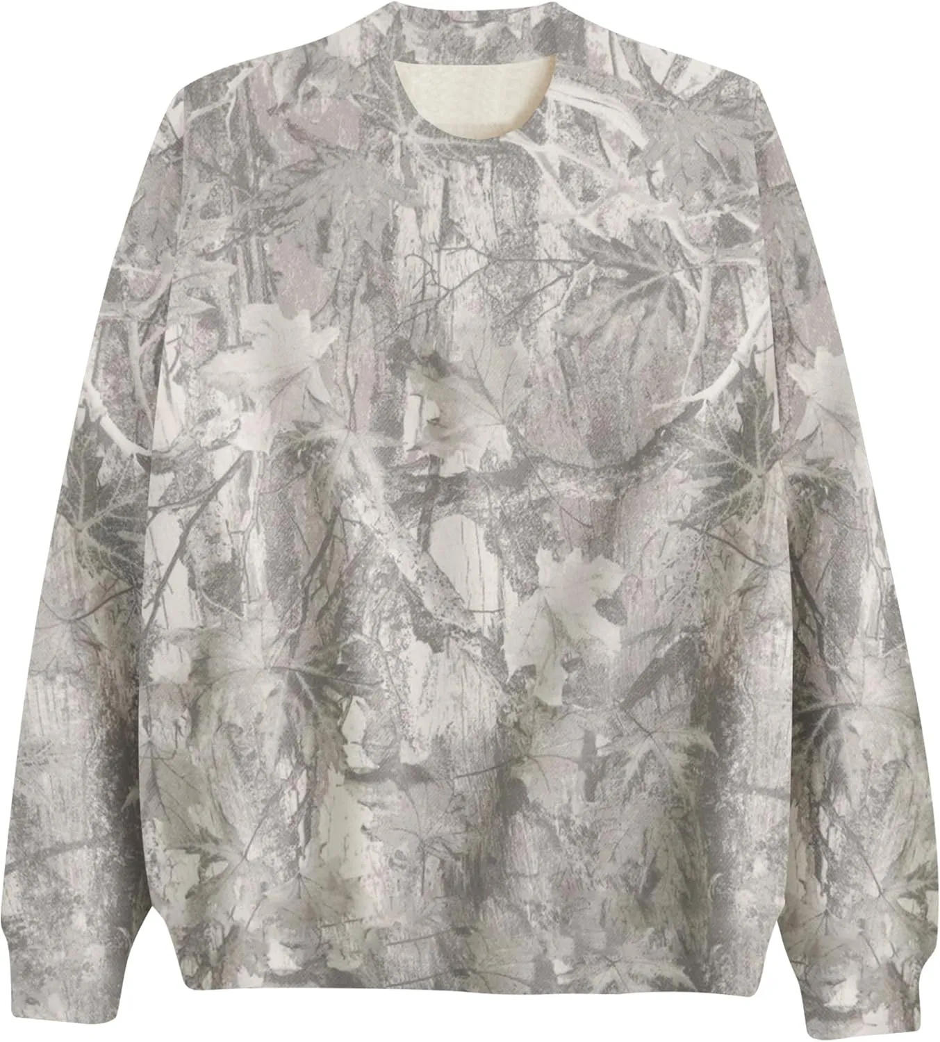 Camo Sweatshirt For Women Maple Leaf Print Hoodies Crew Neck Oversized Long Sleeve Drop Shoulder Pullovers