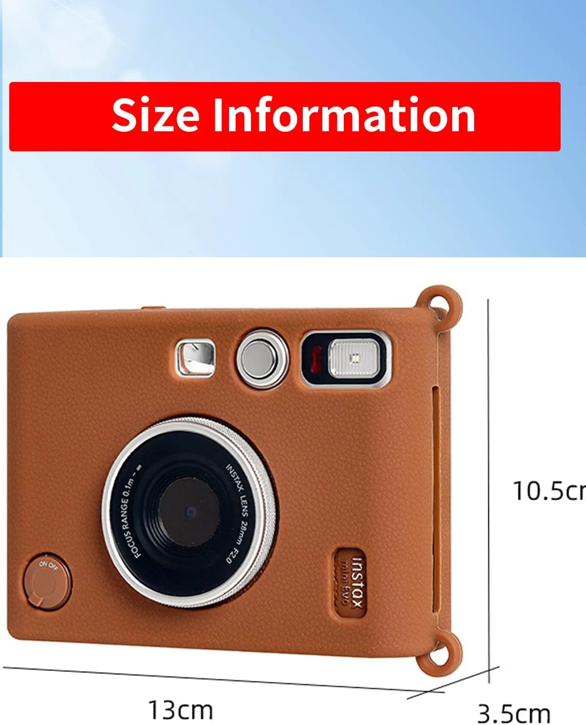 Case for Fujifilm Instax Mini EVO Instant Camera,Soft Protective, Silicone Cover for Instax Mini EVO Accessories-Purple