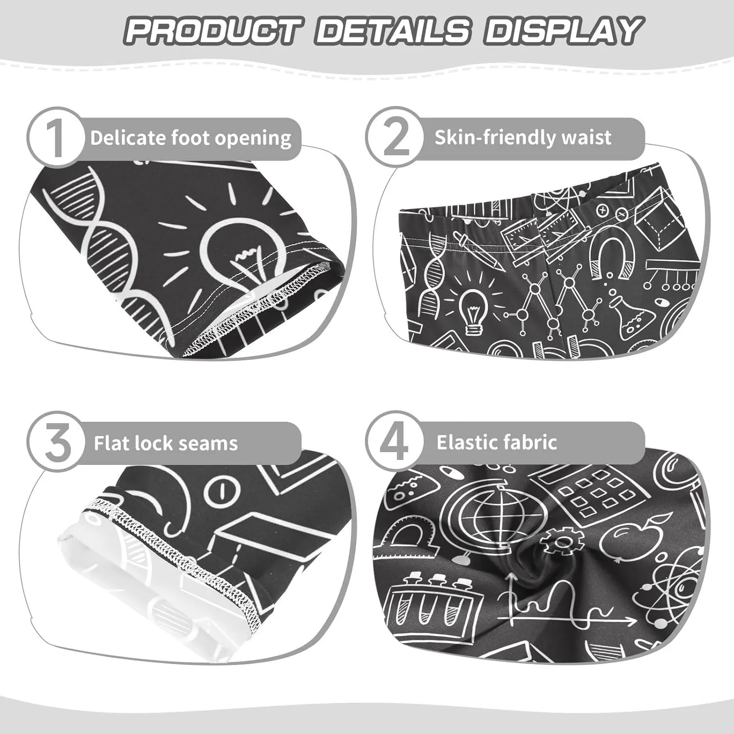 CaTaKu Printed Girls Toddler Leggings Kids Athletic Tights Pants Ankle Length 4-10 Year