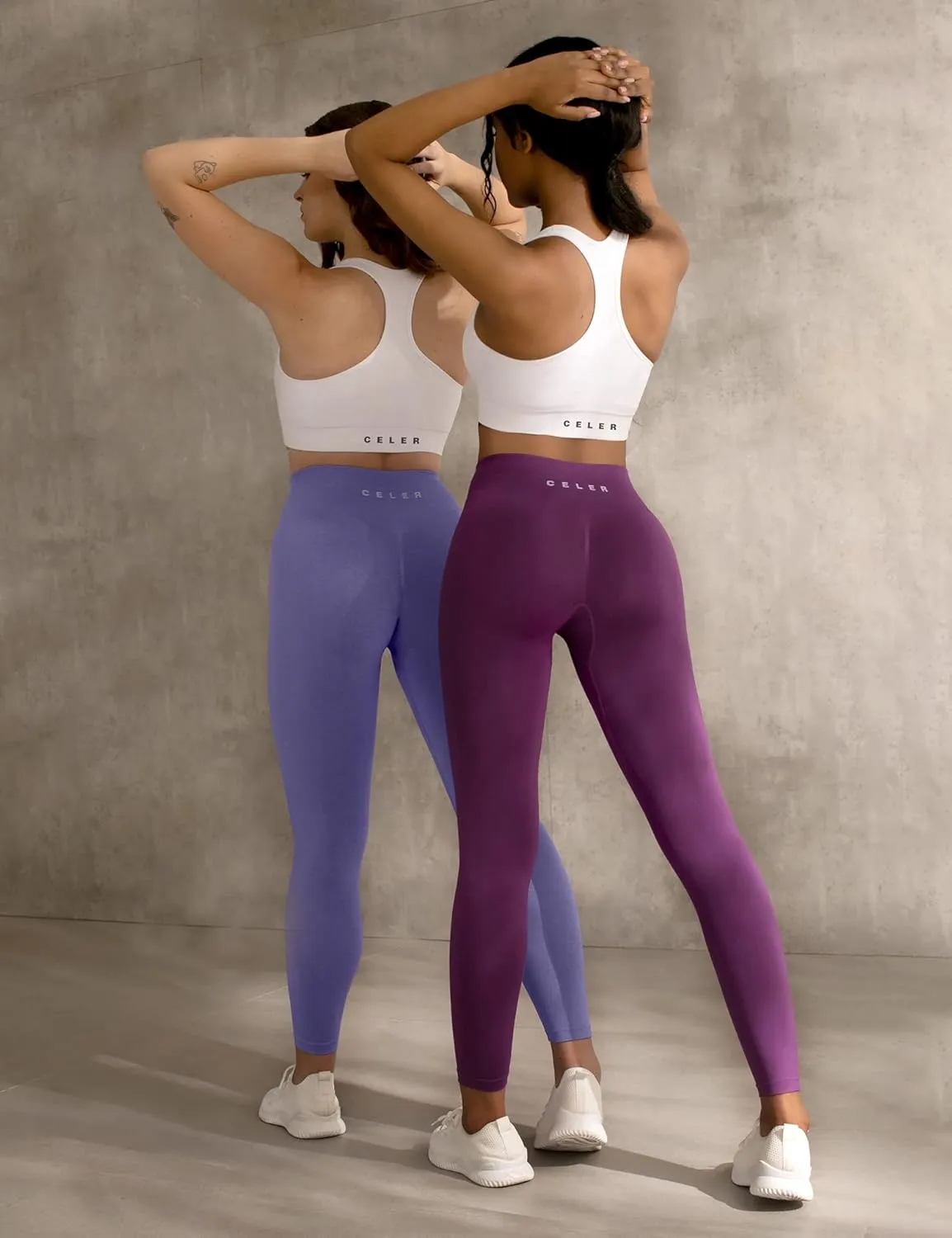 CELER Workout Leggings for Women Tummy Control Chemistry Seamless Scrunch Butt Gym Leggings High Waisted Yoga Pants