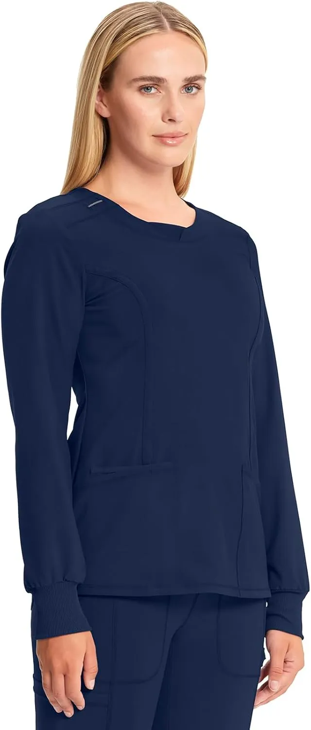 Cherokee Long Sleeve Scrubs for Women, 4-Way Stretch Performance Fabric CK781A