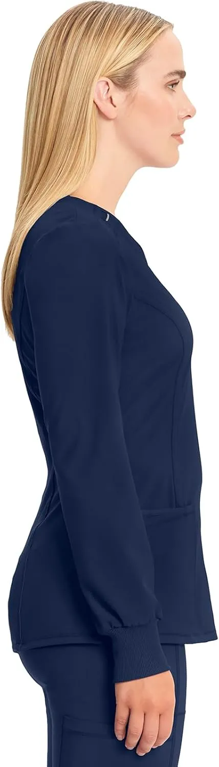 Cherokee Long Sleeve Scrubs for Women, 4-Way Stretch Performance Fabric CK781A