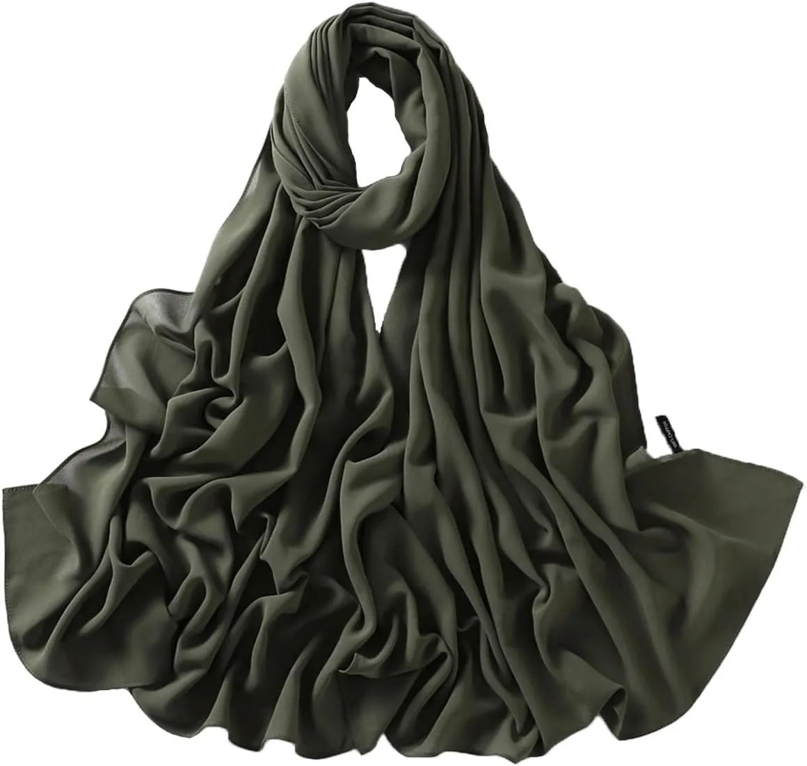 Chiffon Hijab Scarf Head Wrap Lightweight Scarves for Women Pashmina Shawls and Wraps for Evening Dresses Solid Color