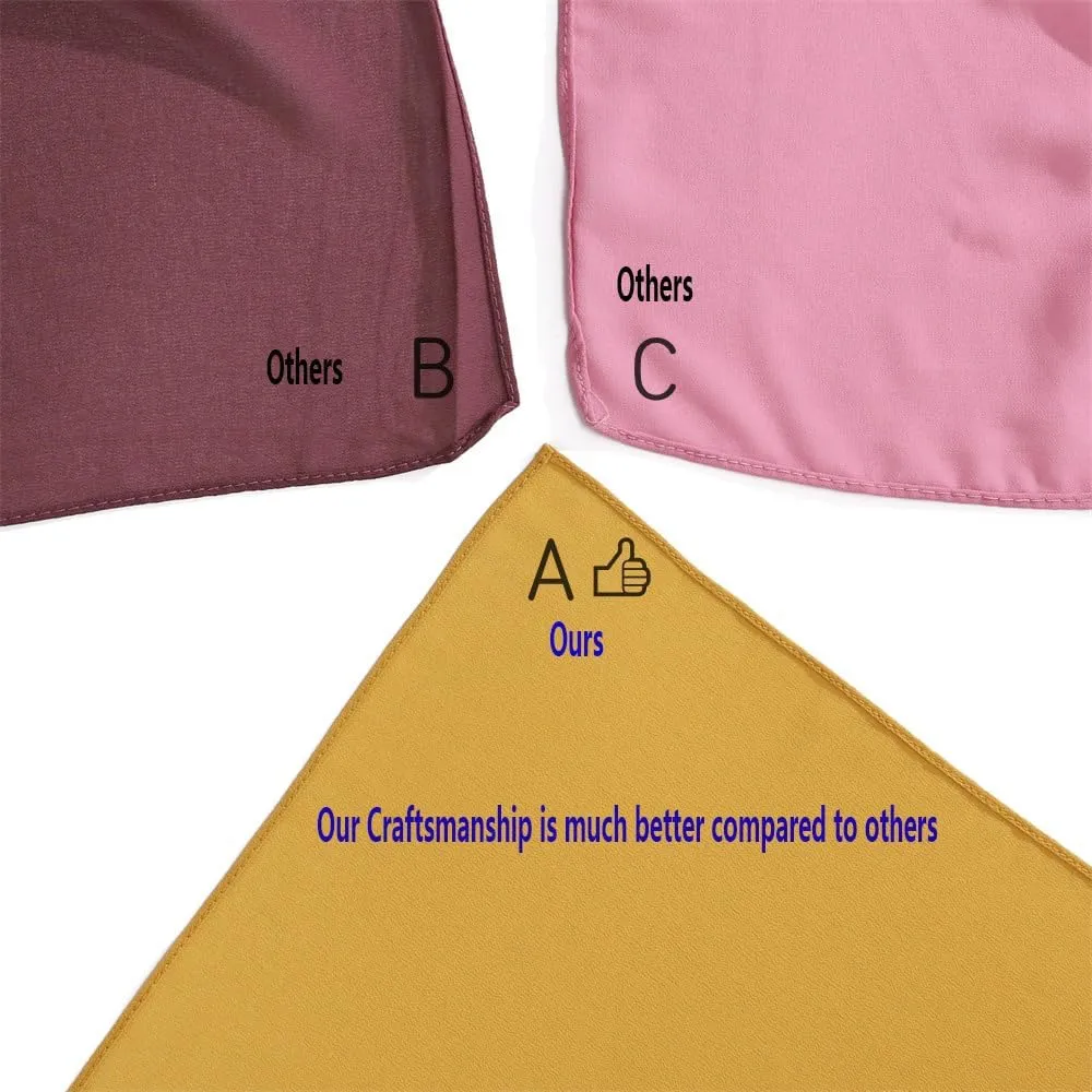 Chiffon Hijab Scarf Head Wrap Lightweight Scarves for Women Pashmina Shawls and Wraps for Evening Dresses Solid Color