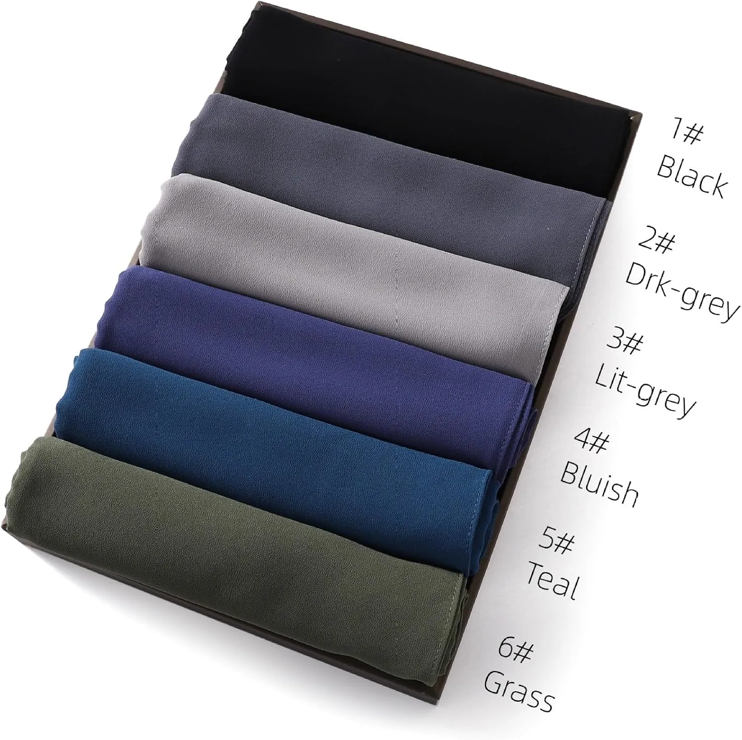 Chiffon Hijab Scarf Head Wrap Lightweight Scarves for Women Pashmina Shawls and Wraps for Evening Dresses Solid Color