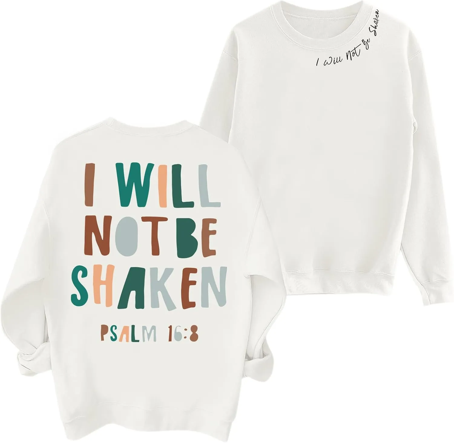 Christian Sweatshirt for Women Jesus God Faith Bible Verse Religious Shirt Oversized Inspirational Pullover Top