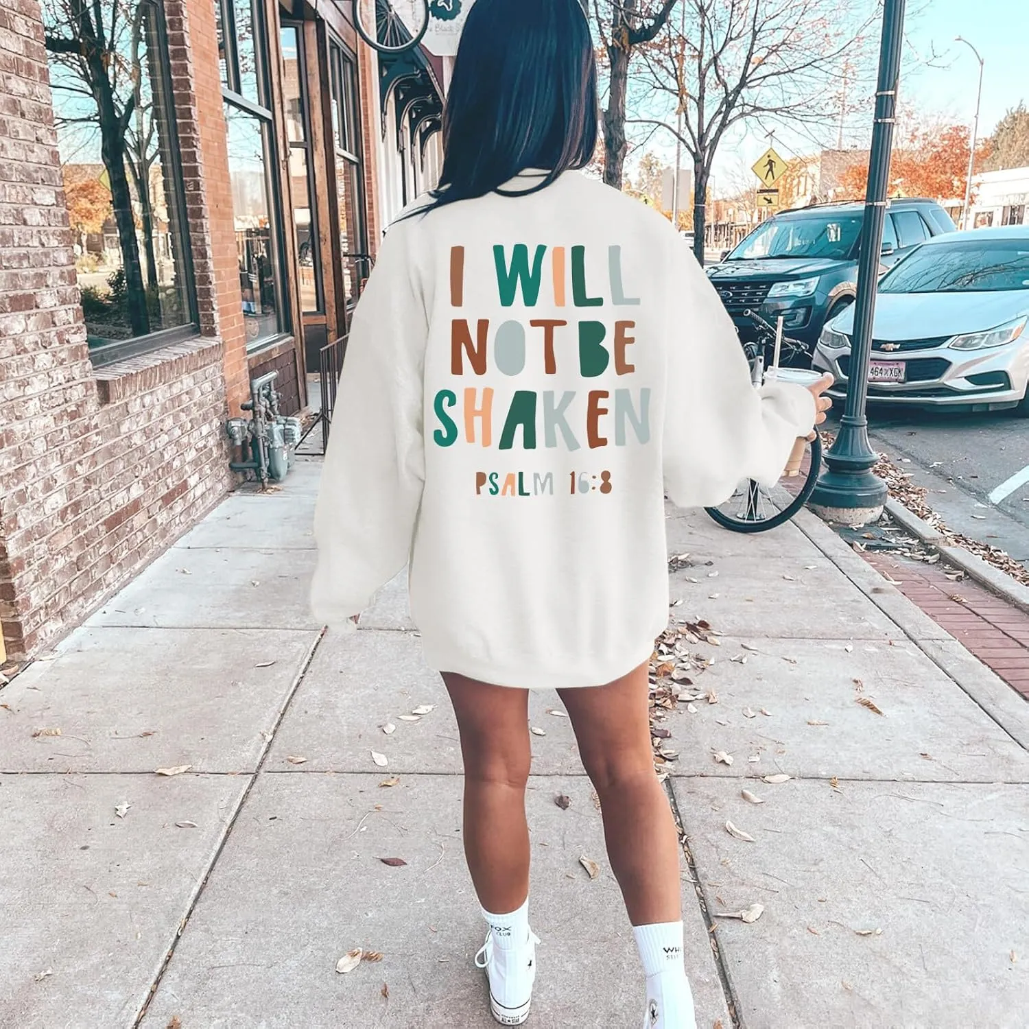 Christian Sweatshirt for Women Jesus God Faith Bible Verse Religious Shirt Oversized Inspirational Pullover Top