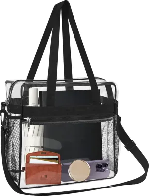 Clearbag for Stadium Events,12 x6 x12 Clearbag Stadium Approved Clearpurse for Women Men Quick Pass Clear Totebag for Stadium Events Concerts.