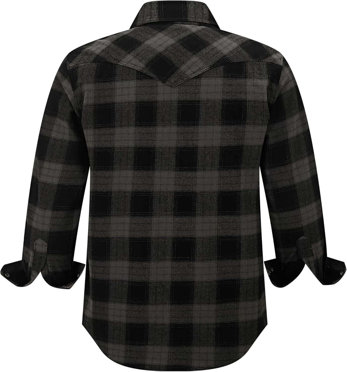 COEVALS CLUB Men's Flannel Shirts Long Sleeve Western Snap Casual Plaid Work Shirts