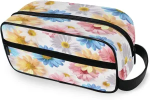 Colored Daisies Travel Toiletry Bag for Women Men, Hanging Cosmetic Bag, Water Resistant Shaving Bag for Toiletries Accessories