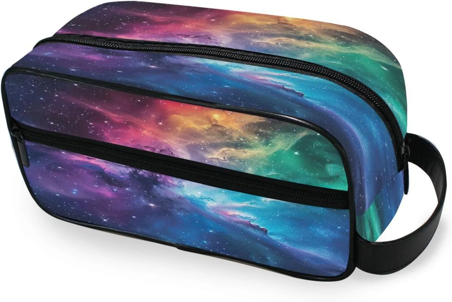 Colorful Galaxy Travel Toiletry Bag for Women Men, Hanging Cosmetic Bag, Water Resistant Shaving Bag for Toiletries Accessories