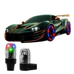 Colourful Led Car Wheel Tire Valve Cap Ambient Light Usb Charging