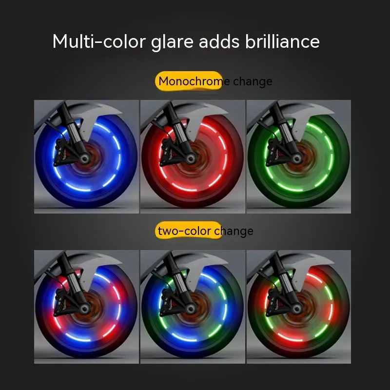 Colourful Led Car Wheel Tire Valve Cap Ambient Light Usb Charging